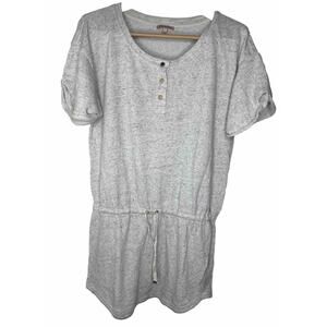 Juicy Couture Large Ivory Heather Tie Waist Mini Dress Y2K Vacation Beach Resort